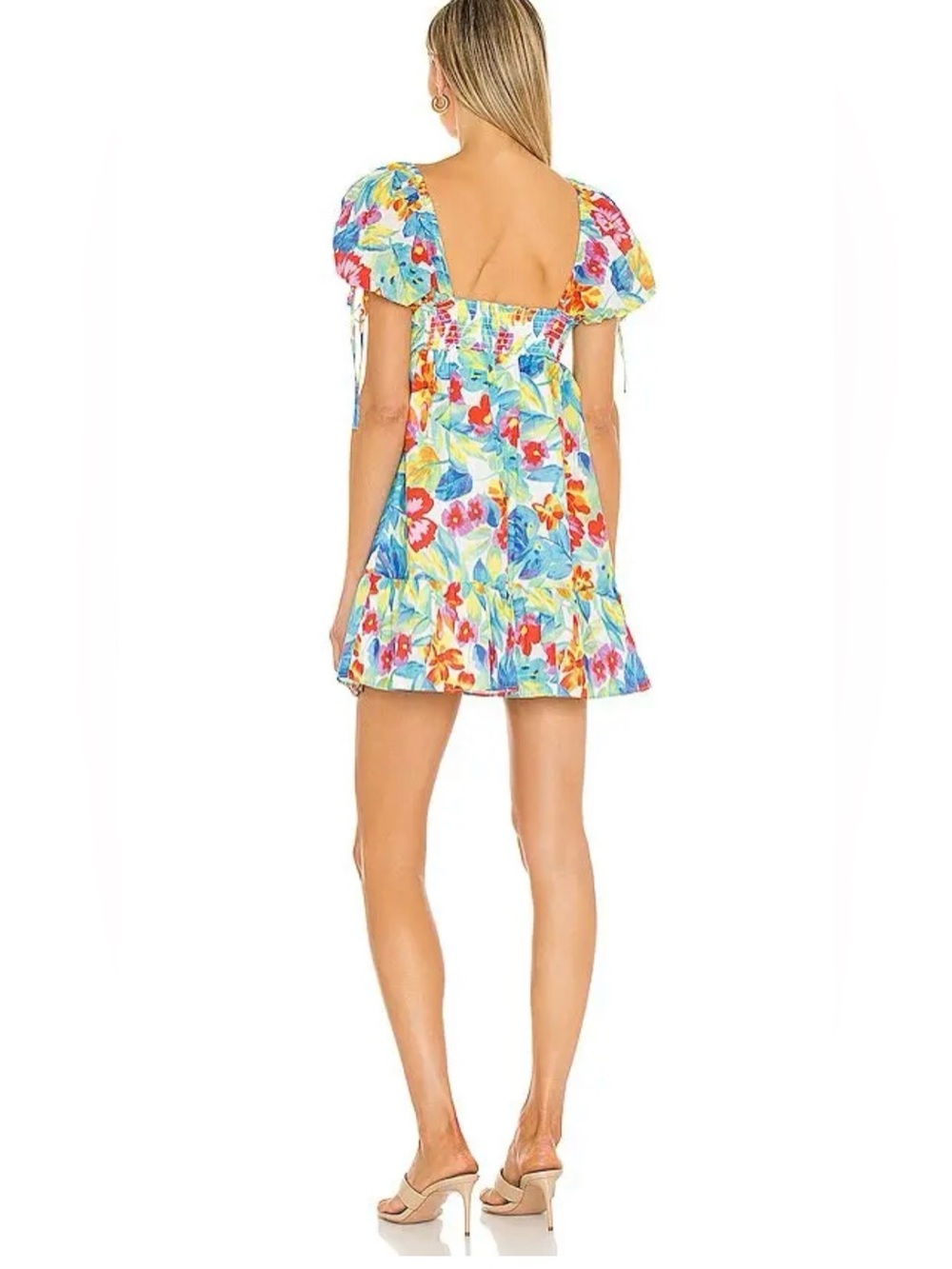 Amanda Uprichard Cicily Dress In Sorrento Print . Size Large - Picture 2 of 9